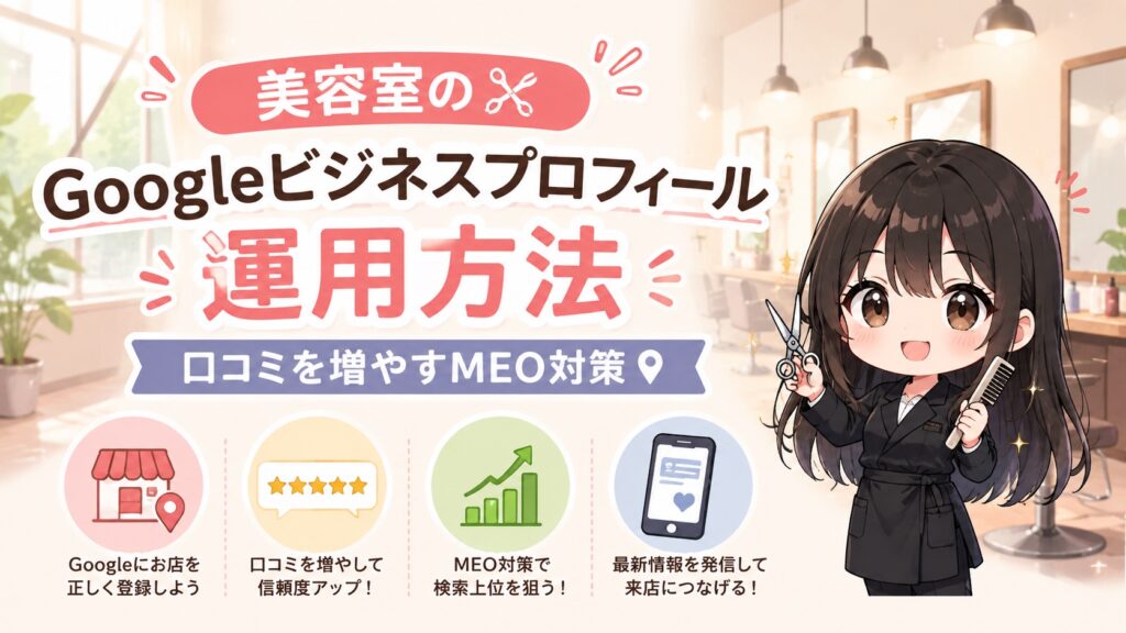 美容室のGoogleビジネスプロフィール運用方法｜口コミを増やすMEO対策