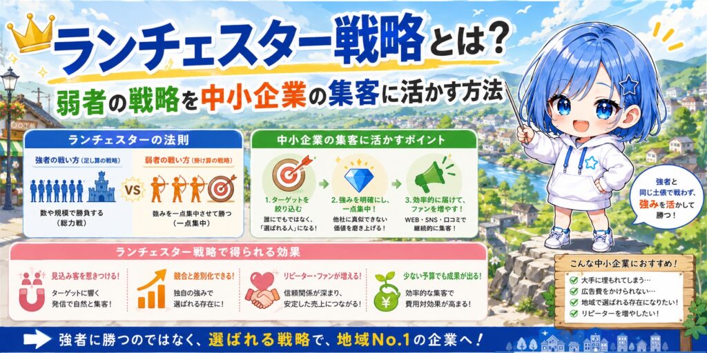 ランチェスター戦略とは？弱者の戦略を中小企業の集客に活かす方法