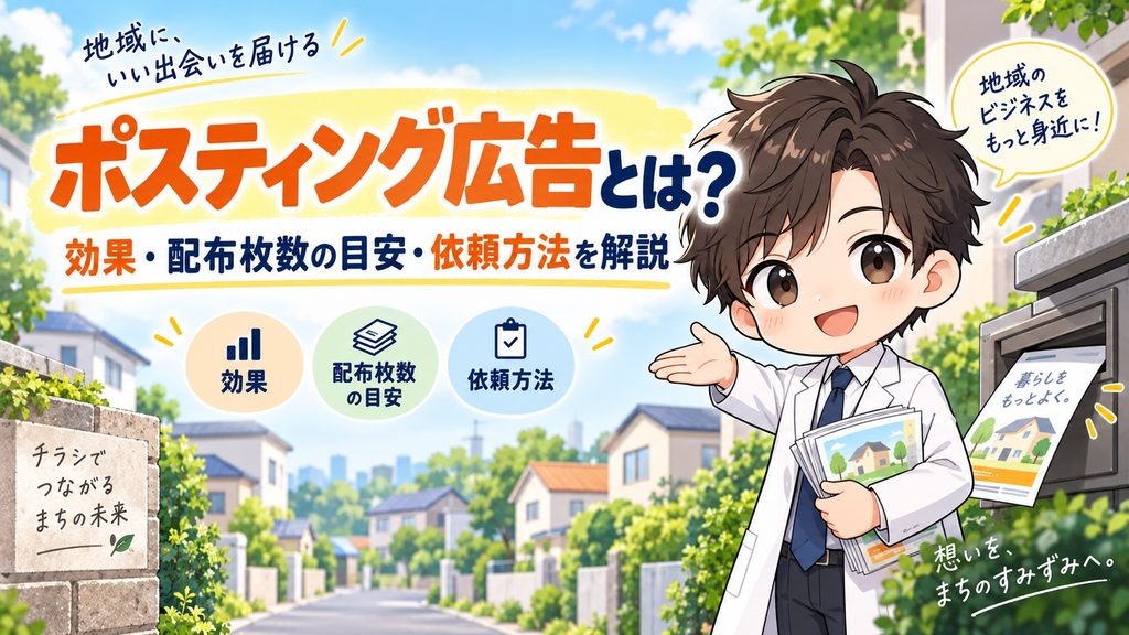 ポスティング広告とは？効果・配布枚数の目安・依頼方法を解説