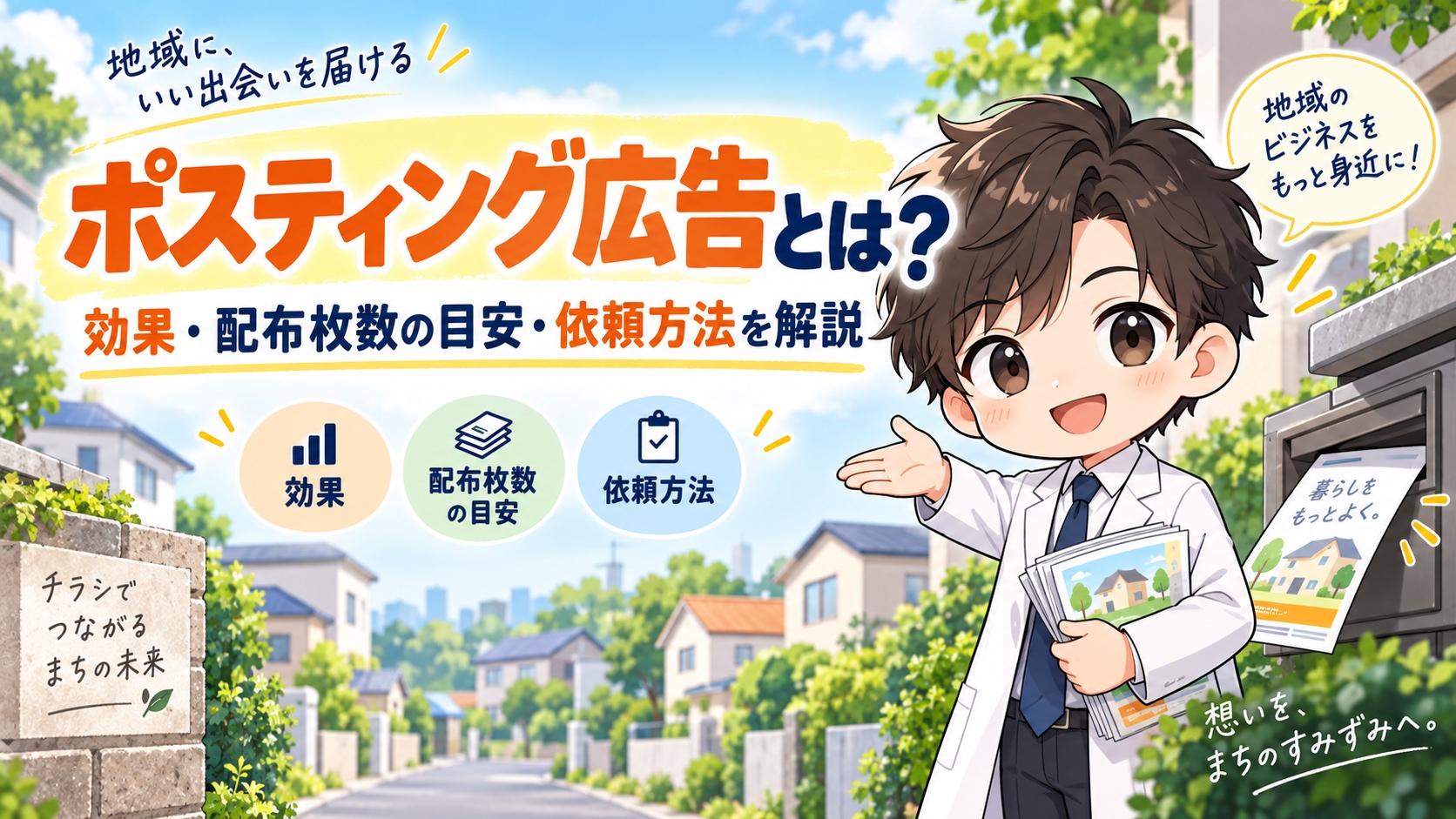 ポスティング広告とは？効果・配布枚数の目安・依頼方法を解説