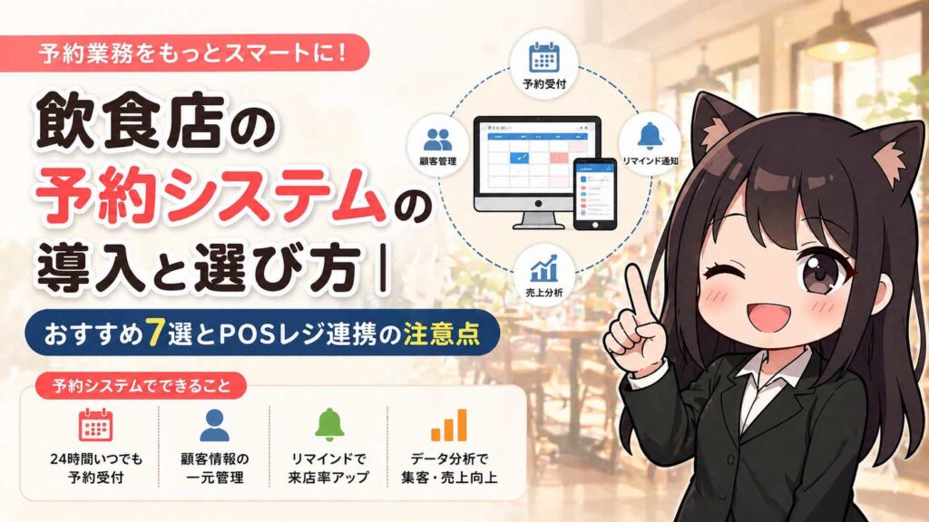 飲食店の予約システムの導入と選び方｜おすすめ7選とPOSレジ連携の注意点
