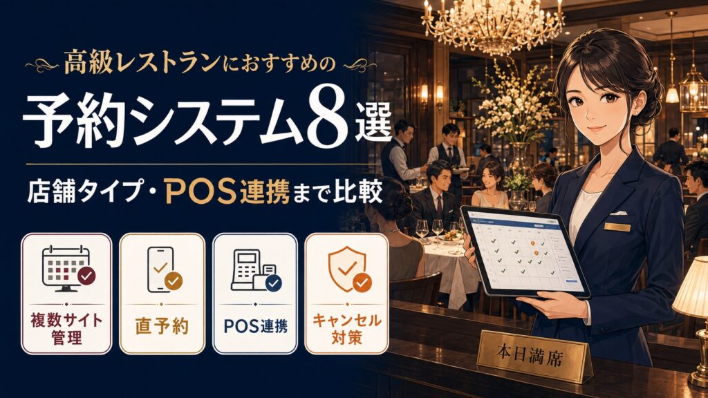 高級レストランにおすすめの予約システム8選｜店舗タイプ・POS連携まで比較