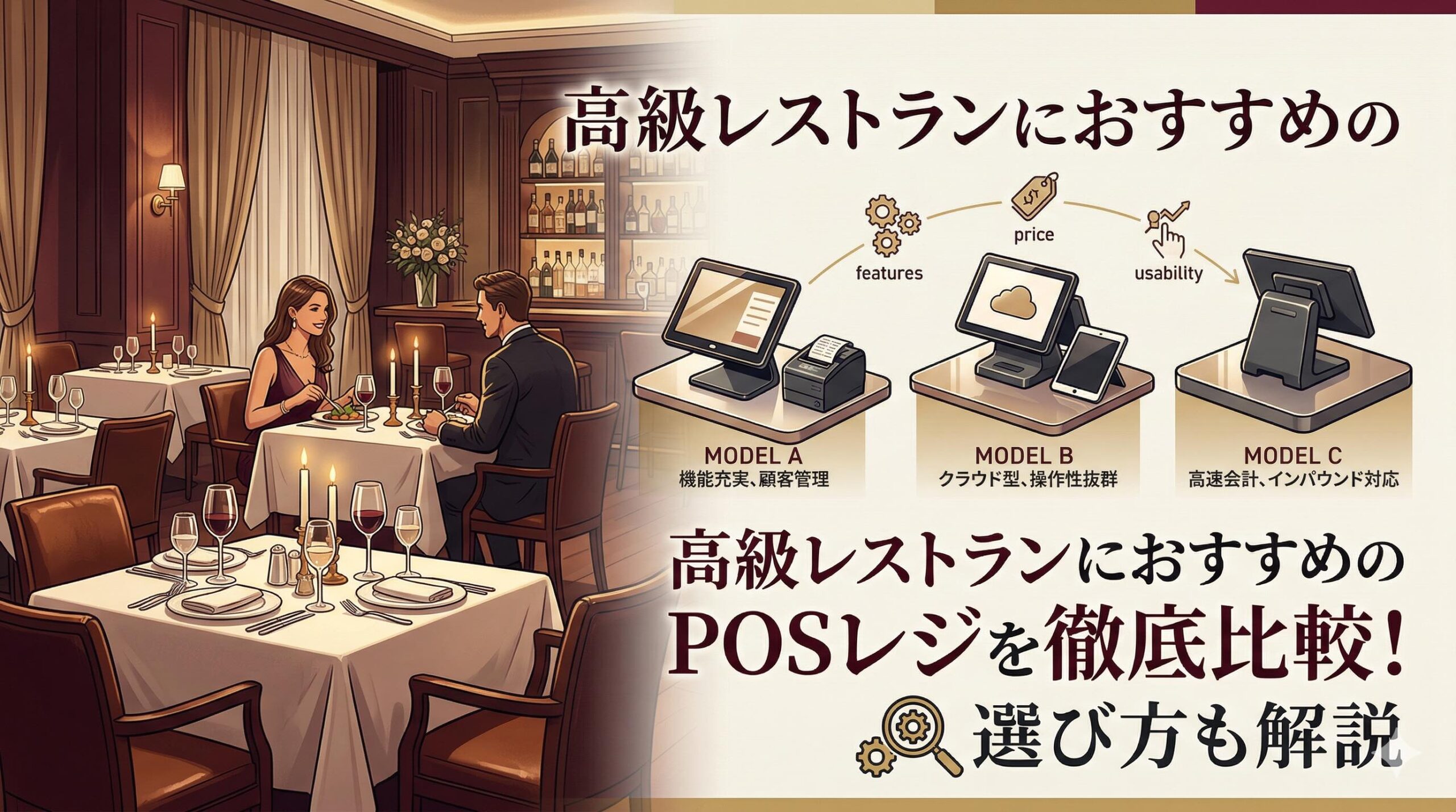 高級レストランにおすすめのPOSレジを徹底比較！選び方も解説