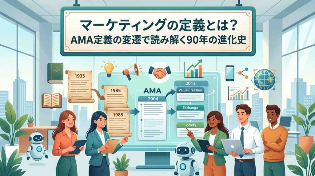 マーケティングの定義とは？AMA定義の変遷で読み解く90年の進化史