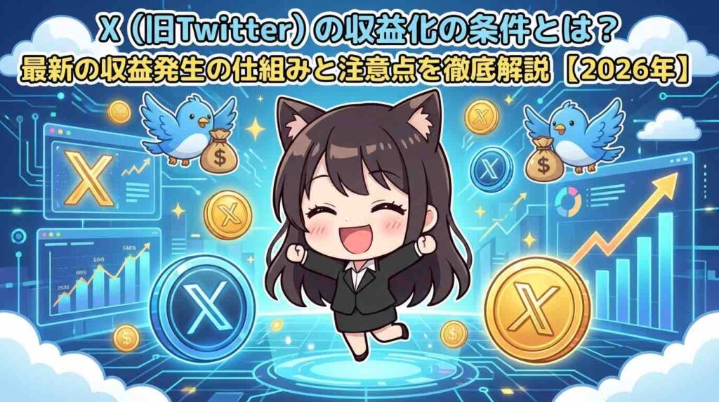 X（旧Twitter）の収益化の条件とは？最新の収益発生の仕組みと注意点を徹底解説