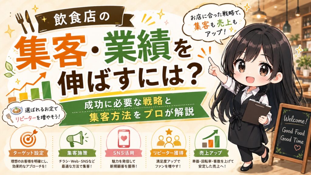 飲食店の集客・業績を伸ばすには？成功に必要な戦略と集客方法をプロが解説