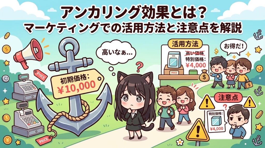 アンカリング効果とは？マーケティングでの活用方法と注意点を解説