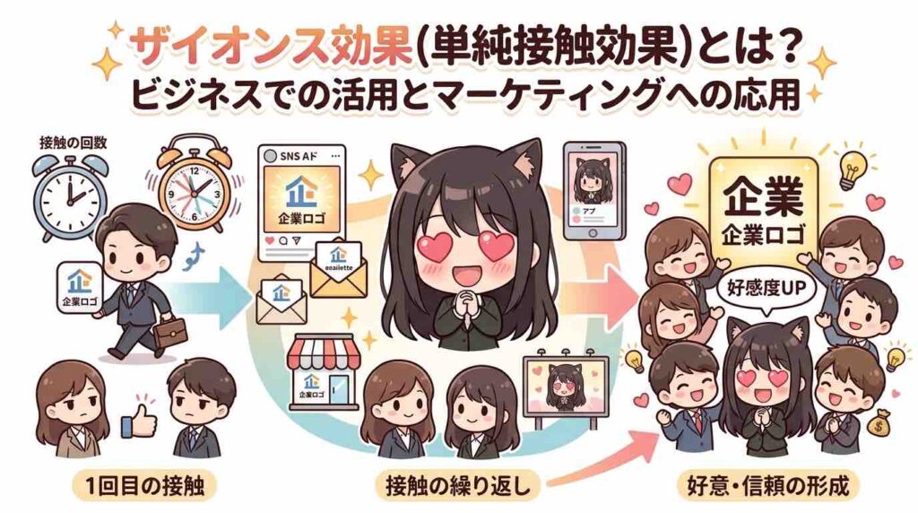 ザイオンス効果（単純接触効果）とは？ビジネスでの活用とマーケティングへの応用