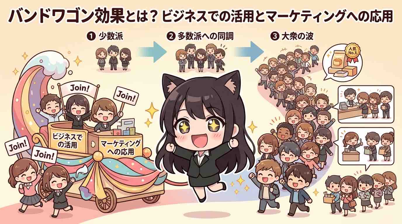 バンドワゴン効果とは？ビジネスでの活用とマーケティングへの応用