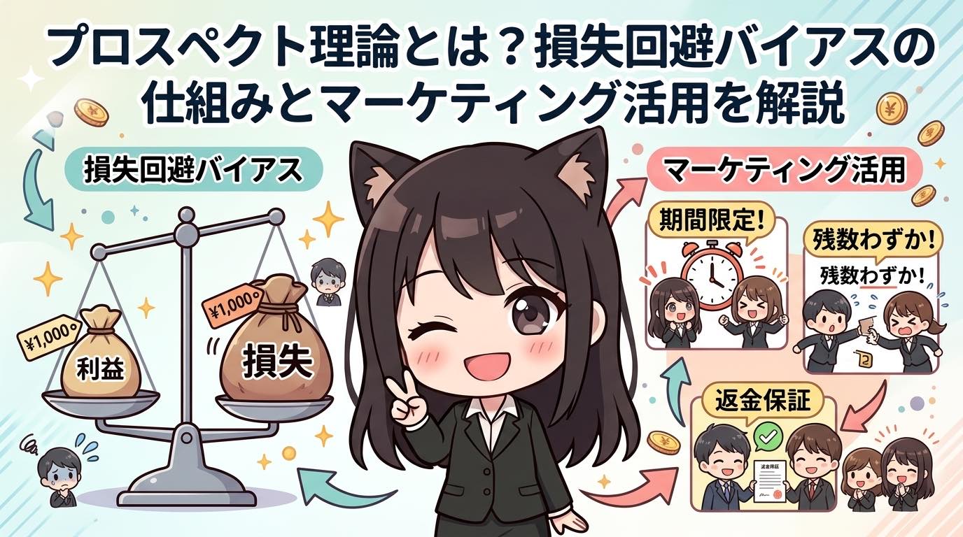 プロスペクト理論とは？損失回避バイアスの仕組みとマーケティング活用を解説