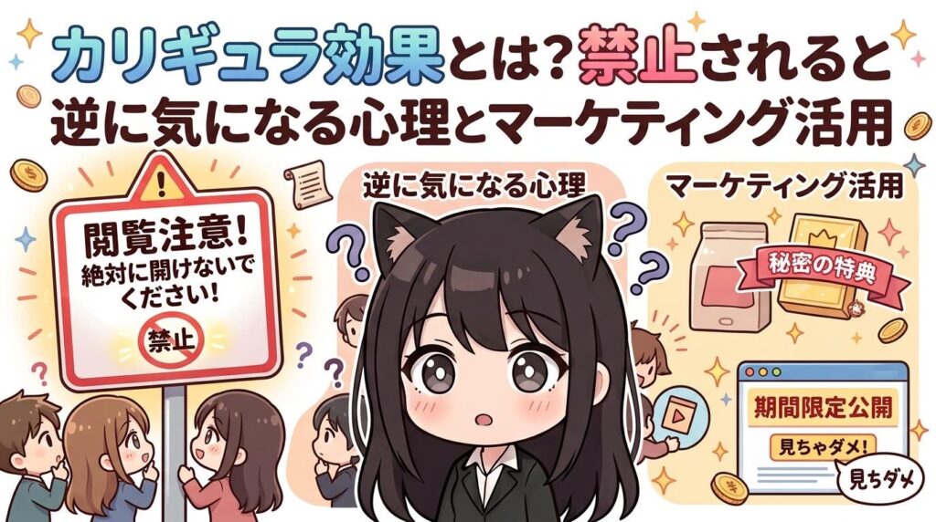 カリギュラ効果とは？禁止されると逆に気になる心理とマーケティング活用