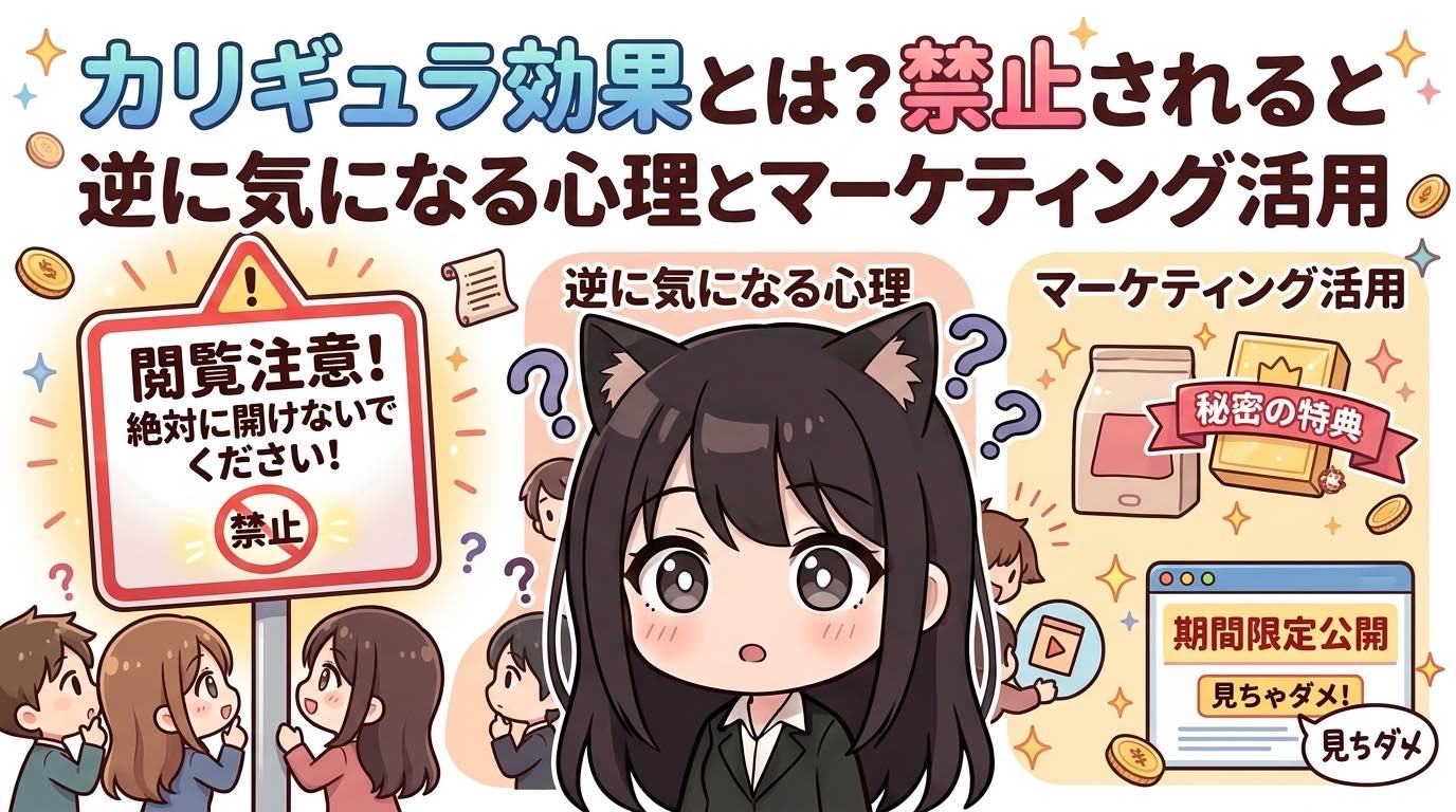 カリギュラ効果とは？禁止されると逆に気になる心理とマーケティング活用