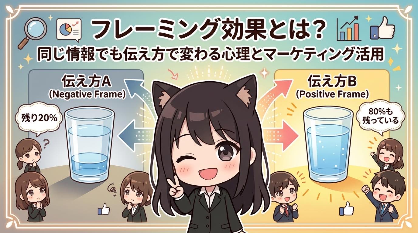 フレーミング効果とは？同じ情報でも伝え方で変わる心理とマーケティング活用