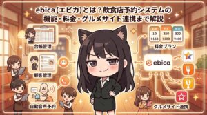 ebica（エビカ）とは？飲食店予約システムの機能・料金・グルメサイト連携まで解説
