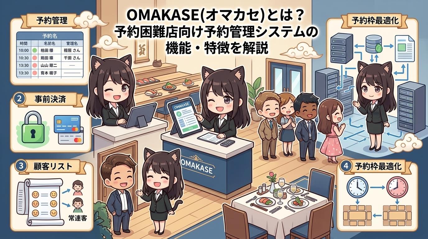 OMAKASE（オマカセ）とは？予約困難店向け予約管理システムの機能・特徴を解説