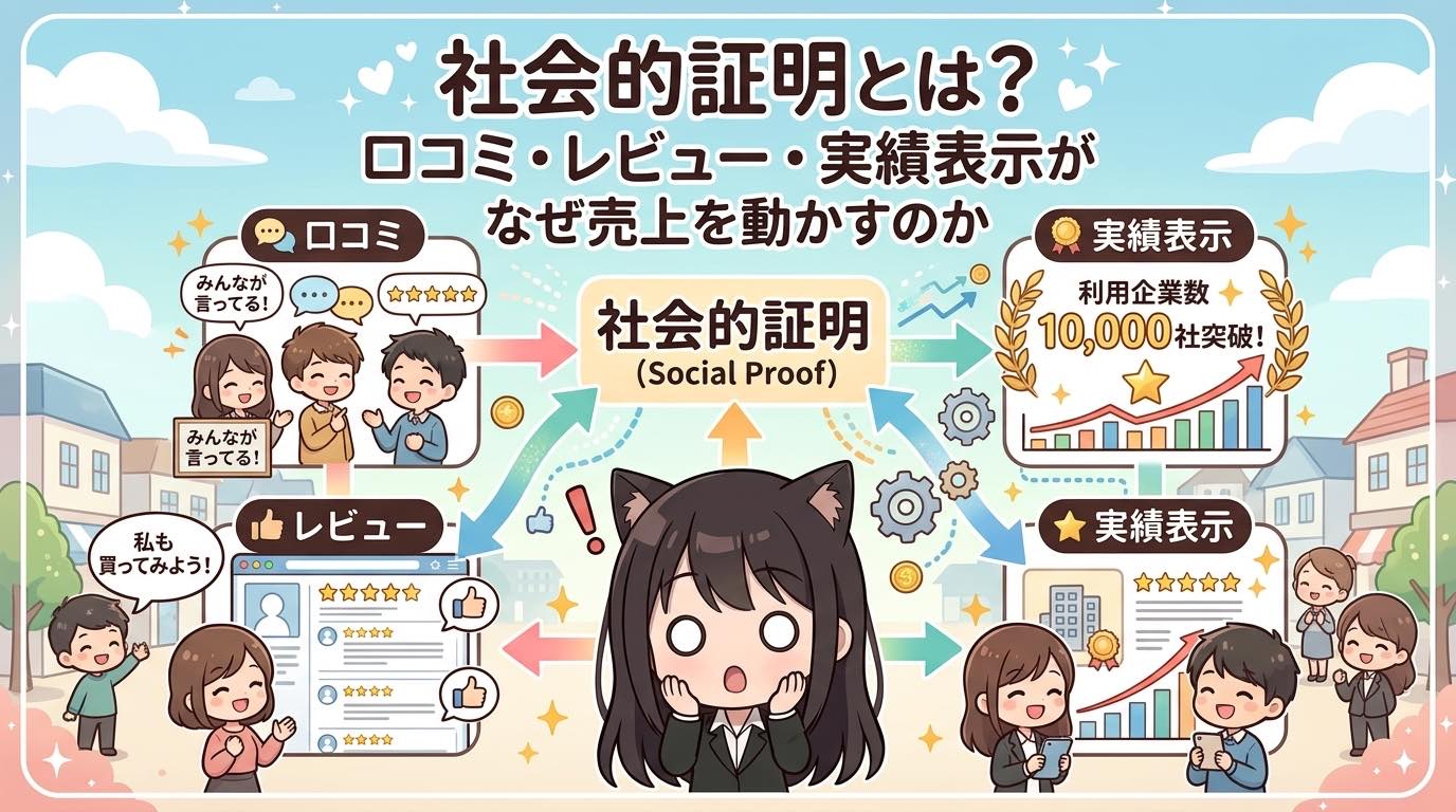 社会的証明とは？口コミ・レビュー・実績表示がなぜ売上を動かすのか