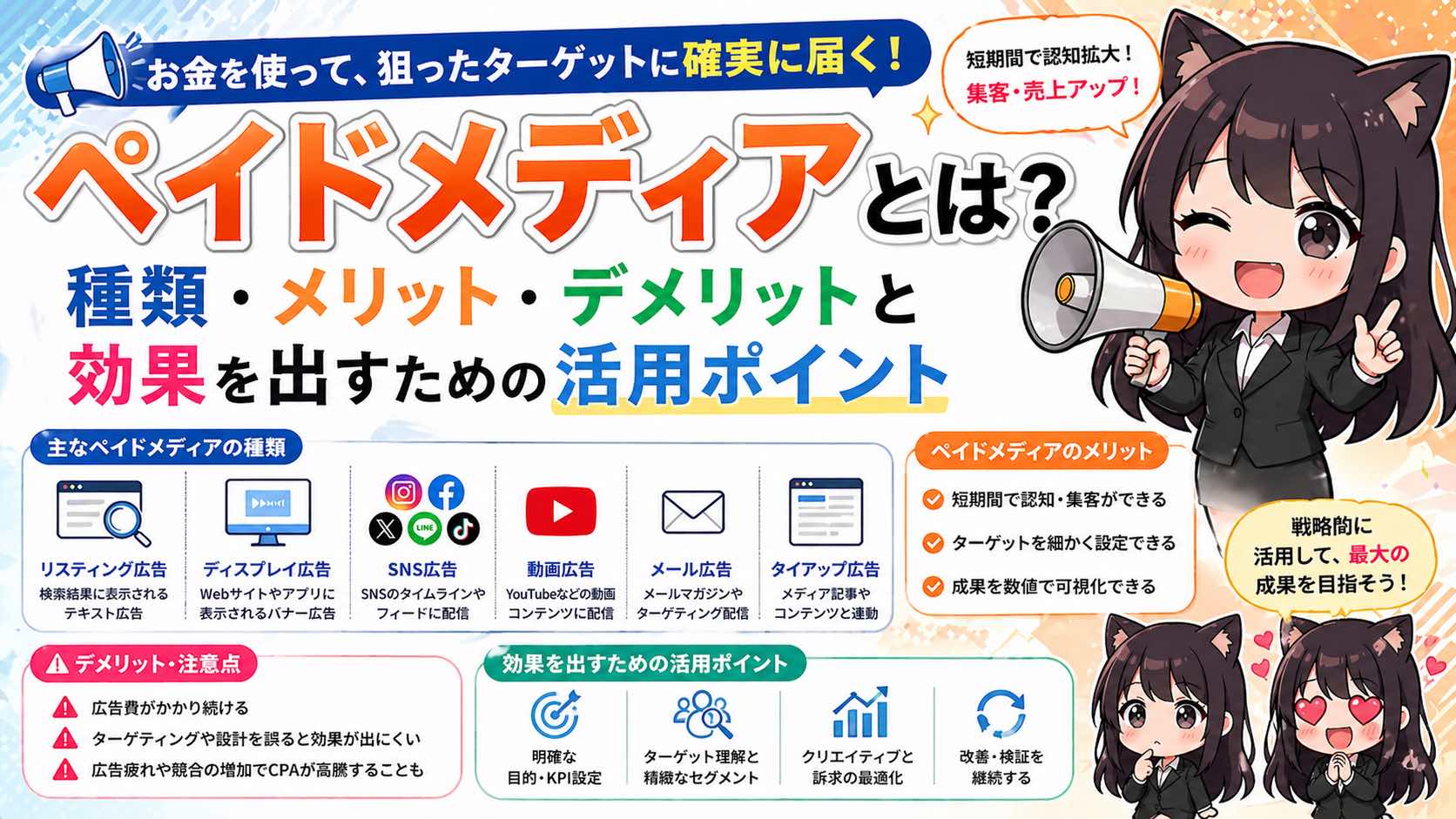 ペイドメディアとは？種類・メリット・デメリットと効果を出すための活用ポイント