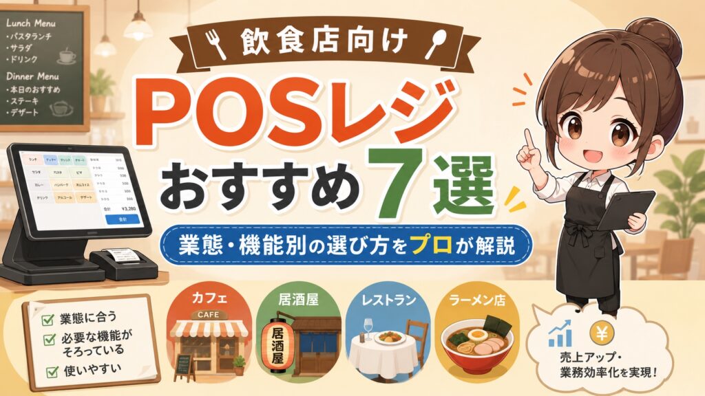 飲食店向けPOSレジおすすめ7選｜業態・機能別の選び方をプロが解説