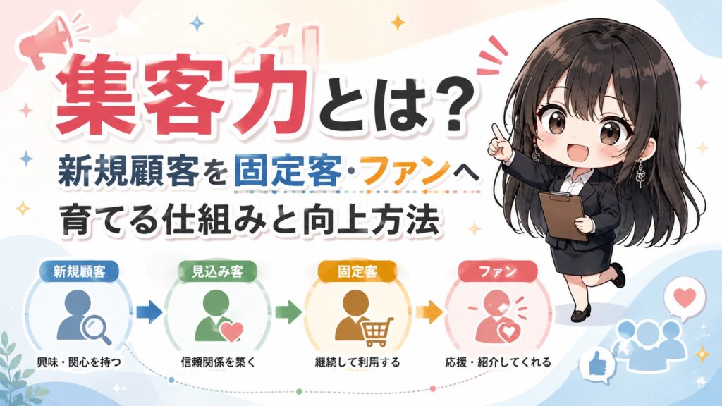 集客力とは？新規顧客を固定客・ファンへ育てる仕組みと向上方法