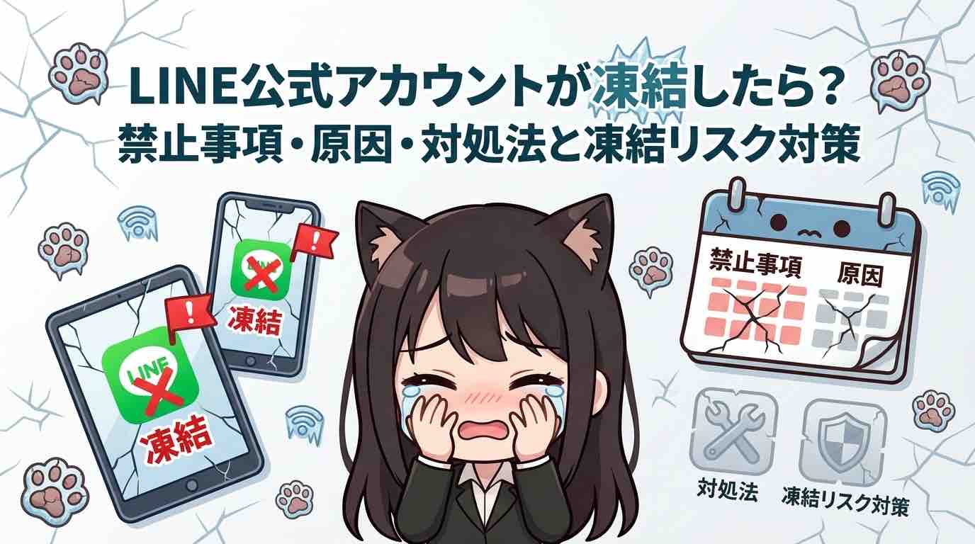 LINE公式アカウントが凍結したら？禁止事項・原因・対処法と凍結リスク対策
