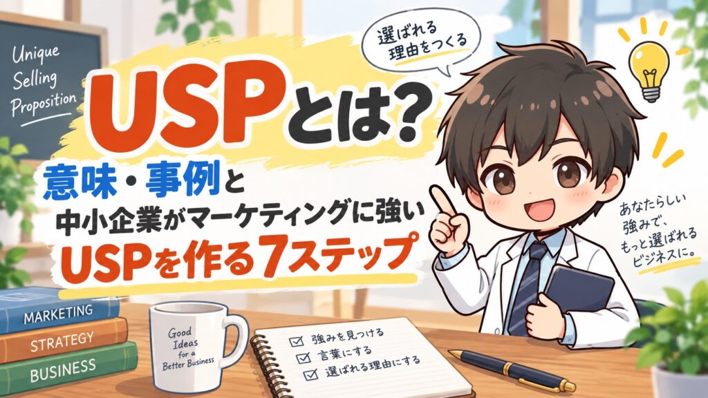 USPとは？意味・事例と中小企業がマーケティングに強いUSPを作る7ステップ