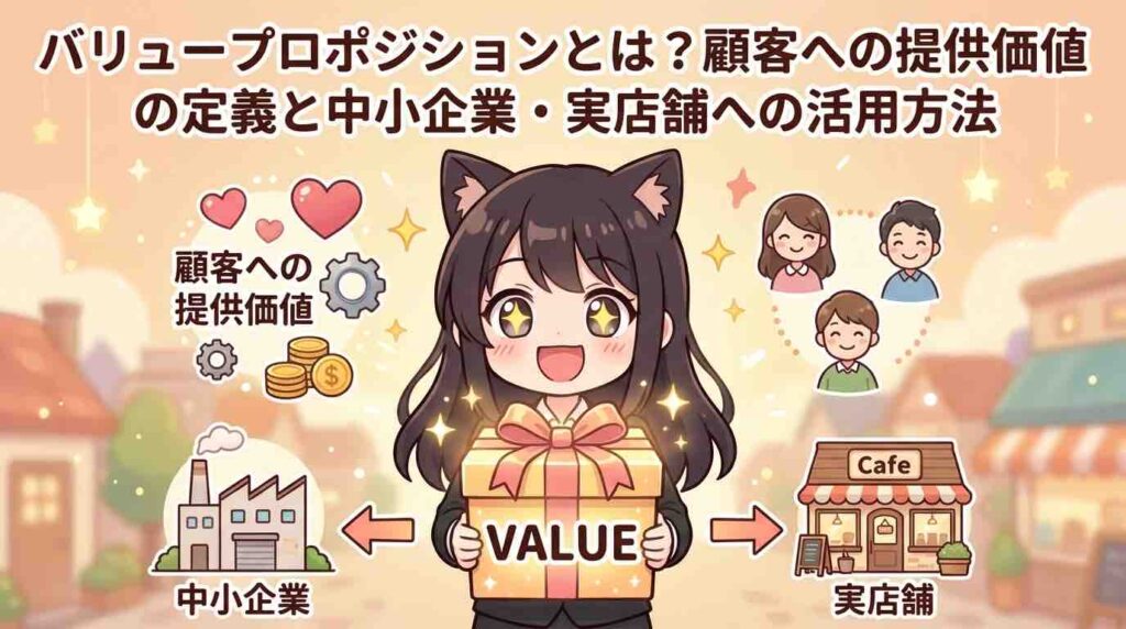 バリュープロポジションとは？顧客への提供価値の定義と中小企業・実店舗への活用方法
