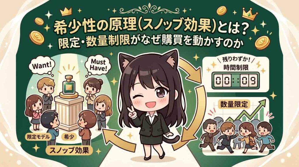希少性の原理（スノッブ効果）とは？限定・数量制限がなぜ購買を動かすのか