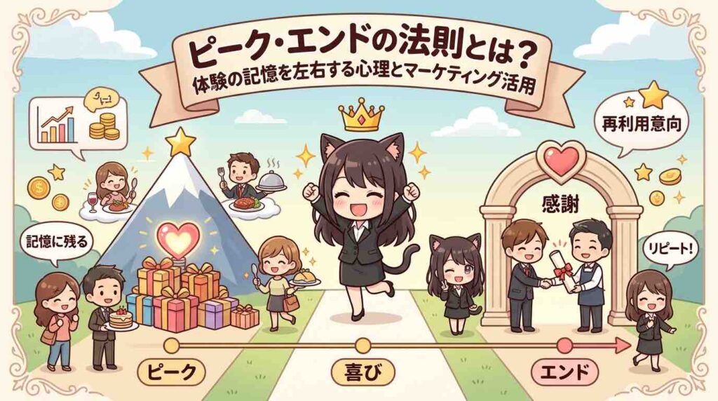 ピーク・エンドの法則とは？体験の記憶を左右する心理とマーケティング活用