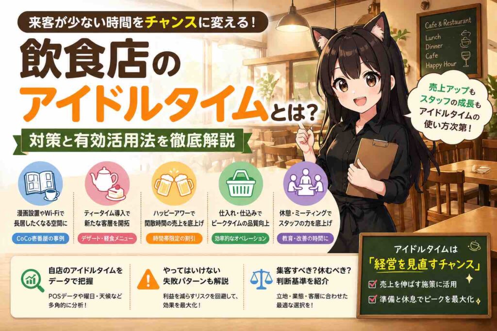 飲食店のアイドルタイムとは？対策と有効活用法を徹底解説