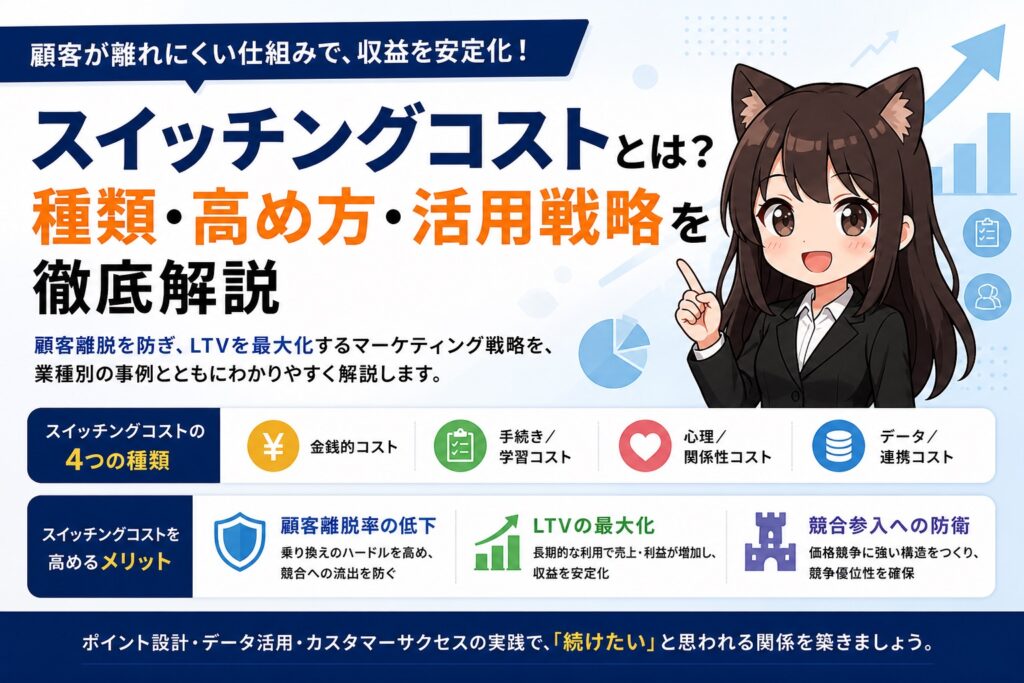 スイッチングコストとは？マーケティングへの活用方法と顧客離脱を防ぐ戦略