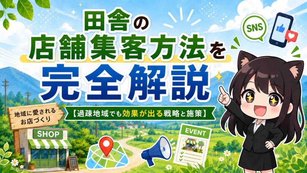 田舎の店舗集客方法を完全解説【過疎地域でも効果が出る戦略と施策】