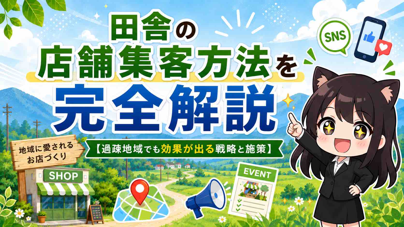 田舎の店舗集客方法を完全解説【過疎地域でも効果が出る戦略と施策】