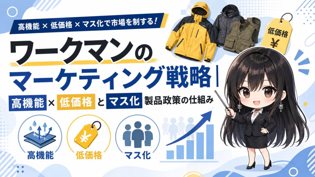 ワークマンのマーケティング戦略｜高機能×低価格とマス化製品政策の仕組み