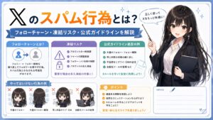 Xのスパム行為とは？フォローチャーン・凍結リスク・公式ガイドラインを解説