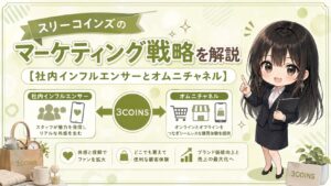 スリーコインズのマーケティング戦略を解説【社内インフルエンサーとオムニチャネル】