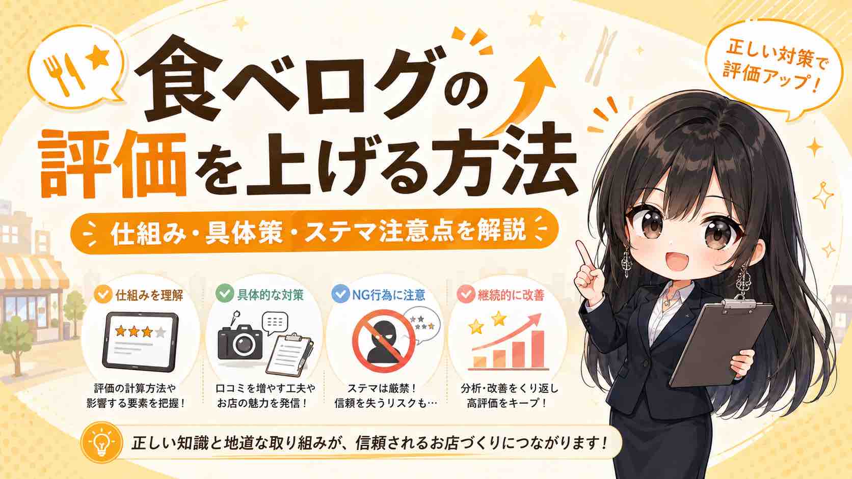 食べログの評価を上げる方法｜仕組み・具体策・ステマ注意点を解説