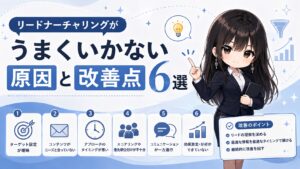 リードナーチャリングがうまくいかない原因と改善点6選
