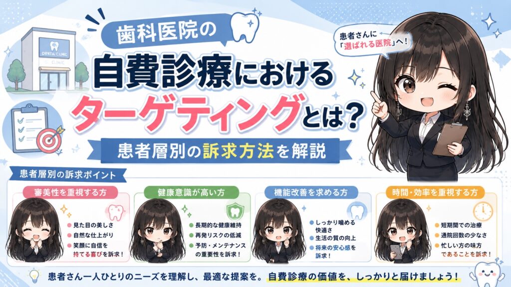 歯科医院の自費診療におけるターゲティングとは？患者層別の訴求方法を解説