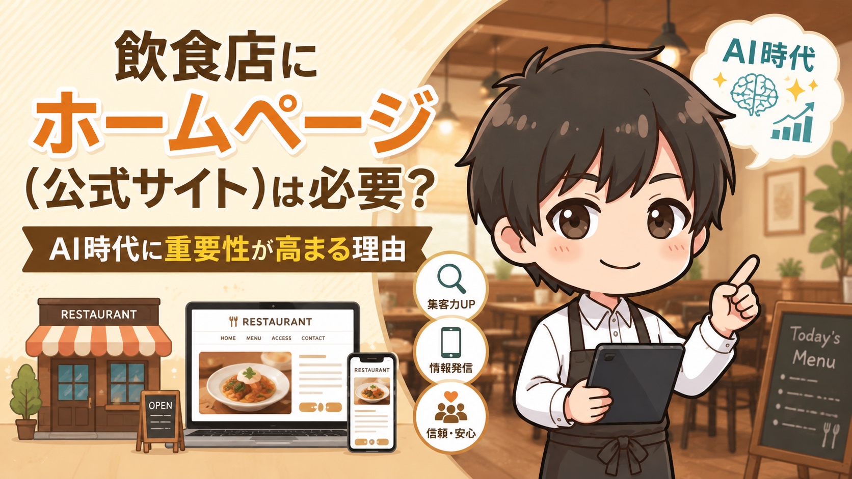 飲食店にホームページ（公式サイト）は必要？AI時代に重要性が高まる理由