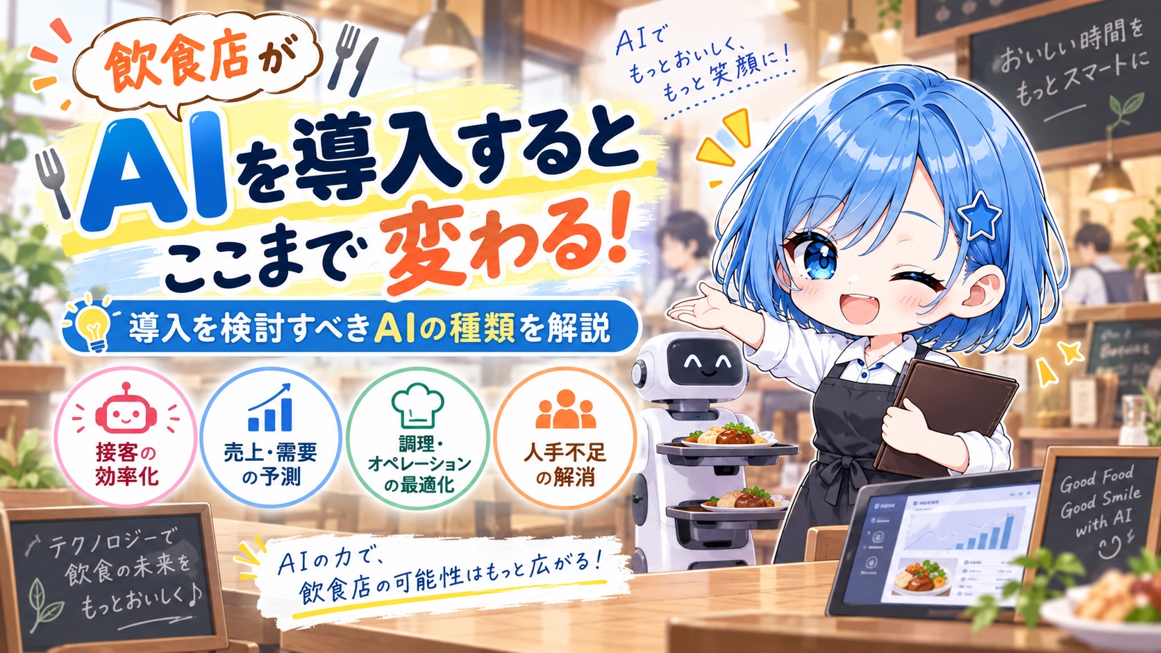 飲食店がAIを導入するとここまで変わる！導入を検討すべきAIの種類を解説