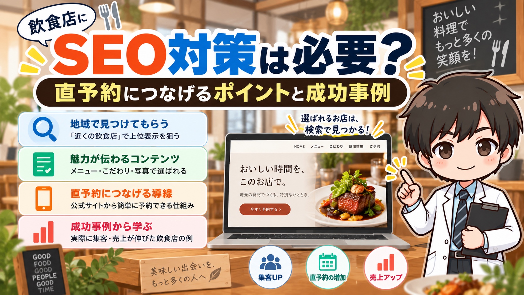 飲食店にSEO対策は必要？直予約につなげるポイントと成功事例