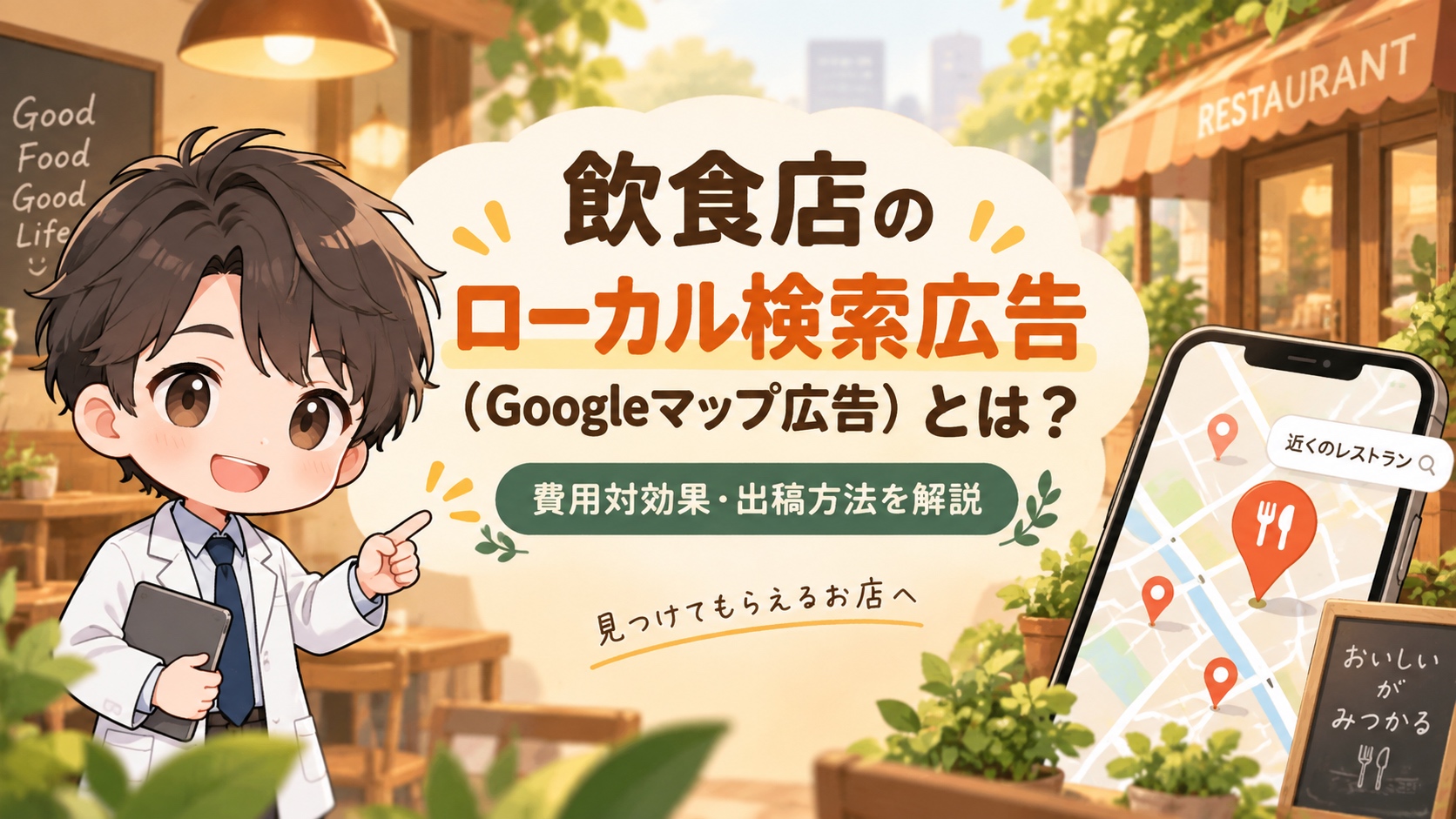 飲食店のローカル検索広告（Googleマップ広告）とは？費用対効果・出稿方法を解説