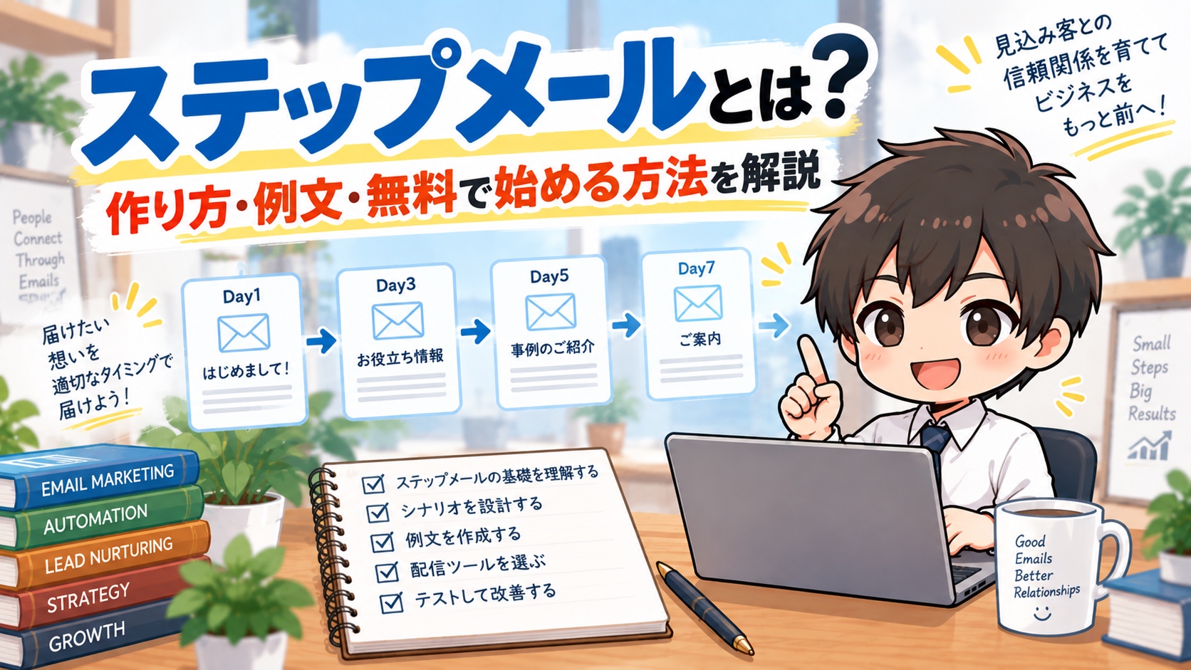 ステップメールとは？作り方・例文・無料で始める方法を解説