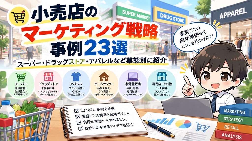 小売店のマーケティング戦略事例23選 スーパー・ドラッグストア・アパレルなど業態