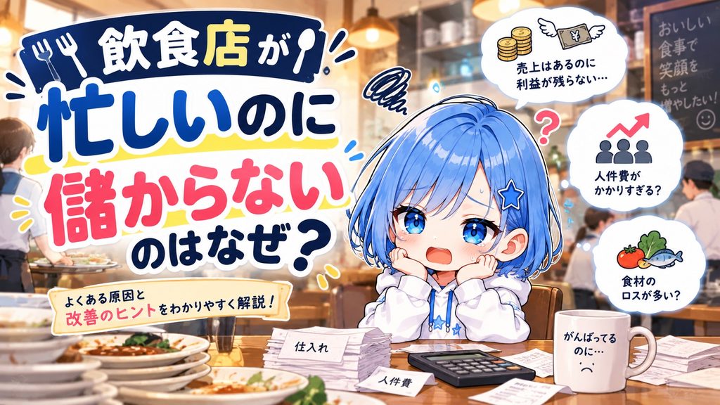 飲食店が忙しいのに儲からないのはなぜ？
