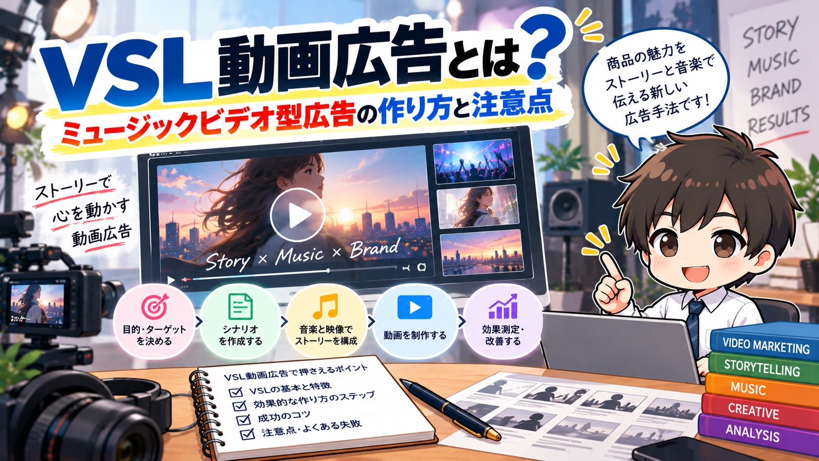 VSL動画広告とは？ミュージックビデオ型広告の作り方と注意点