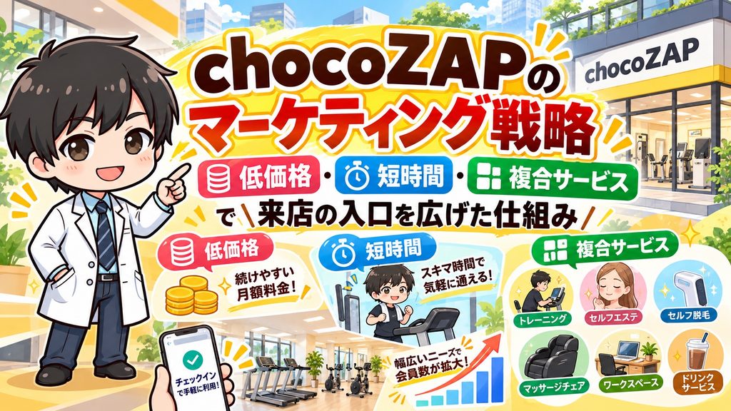 chocoZAPのマーケティング戦略｜低価格・短時間・複合サービスで来店の入口を広げた仕組み