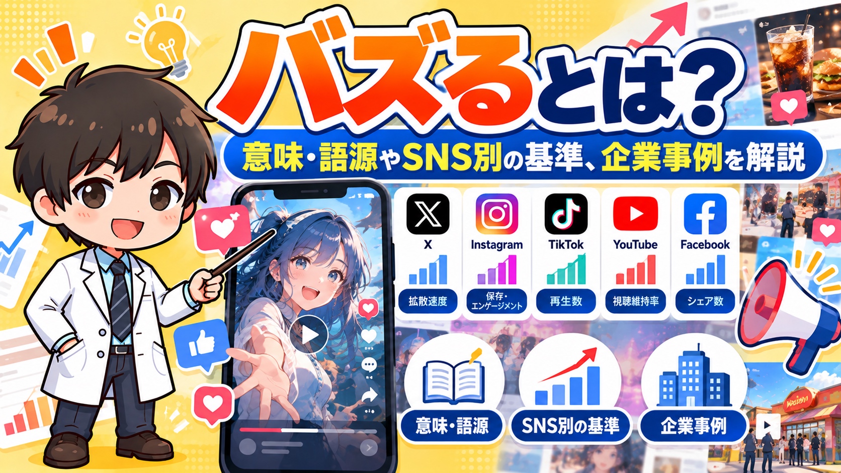 バズるとは？意味・語源やSNS別の基準、企業事例を解説