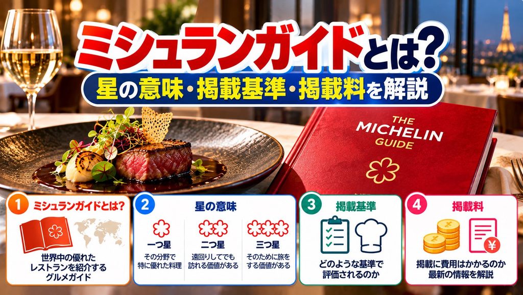 ミシュランガイドとは？星の意味・掲載基準・掲載料を解説