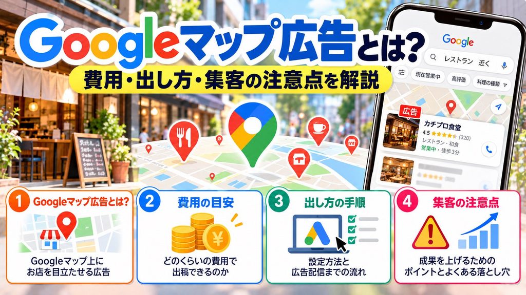 Googleマップ広告とは？費用・出し方・集客の注意点を解説